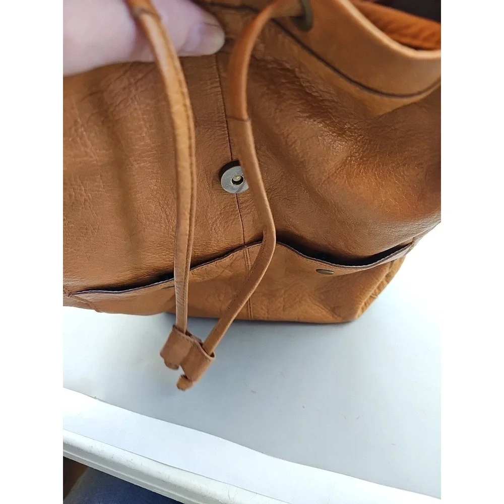 Day & Mood Leather Sling Backpack Purse Blue Gray Anthropologie Boho Hippie Bag
